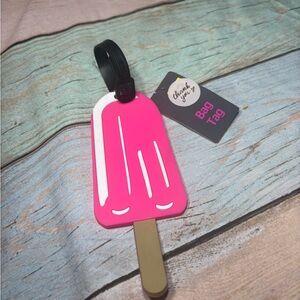 New Pink Popsicle Silicone Bag Tag